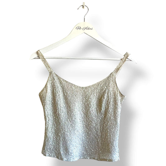 Débardeur blanc à sequins