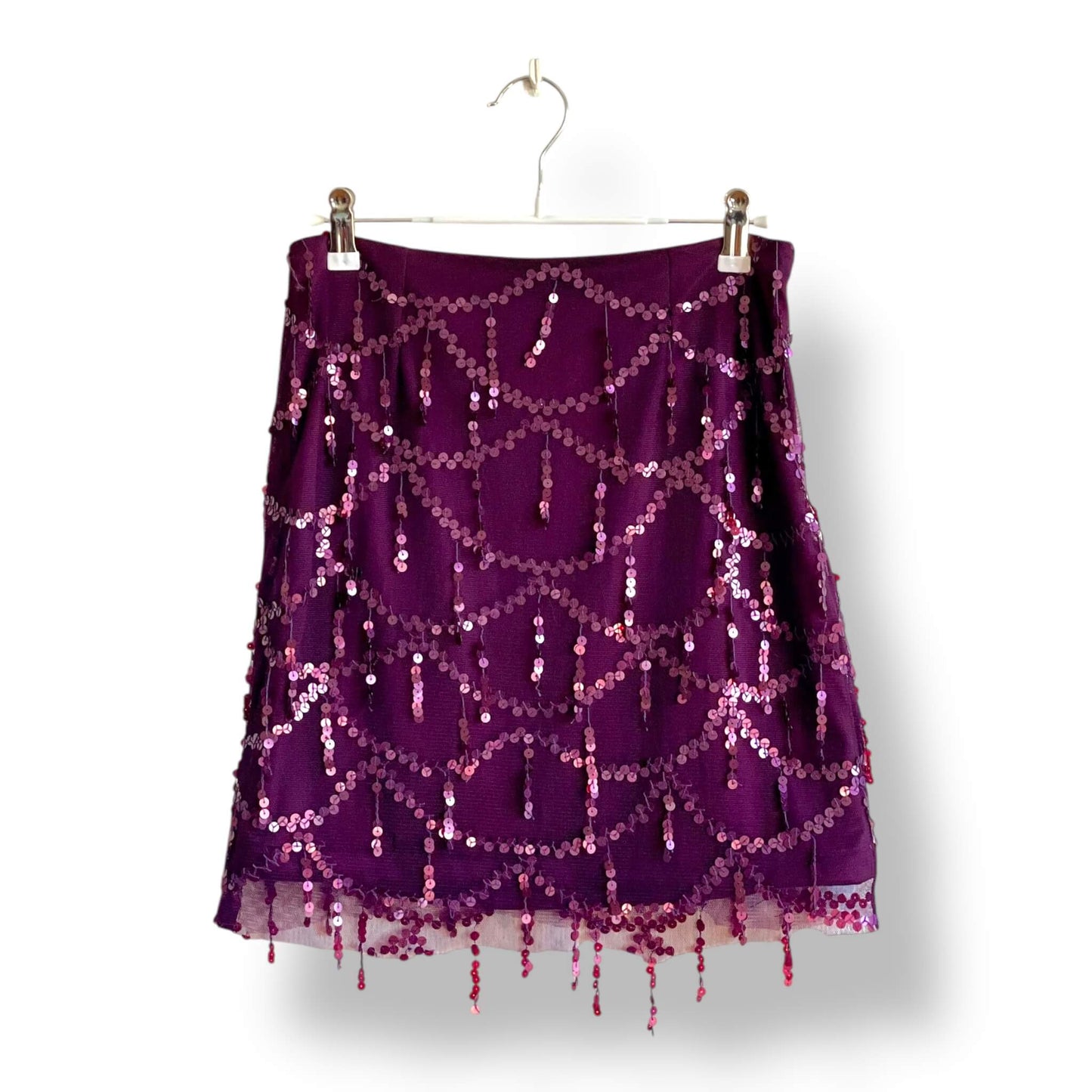 Jupe violette à sequins