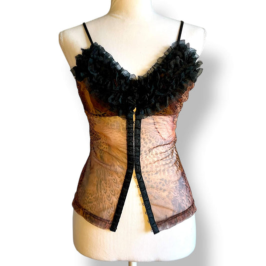 Débardeur leopard transparent