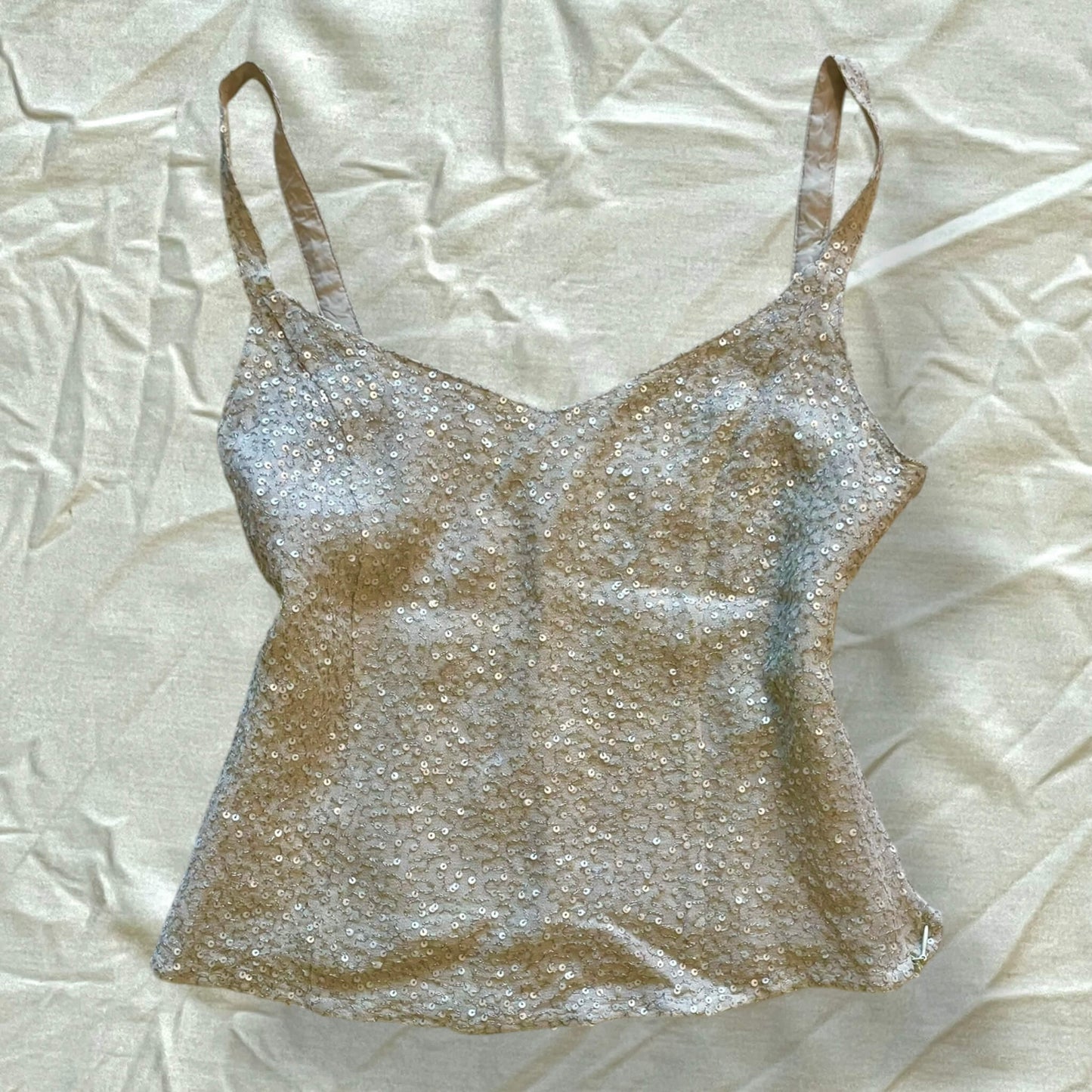 Débardeur blanc à sequins