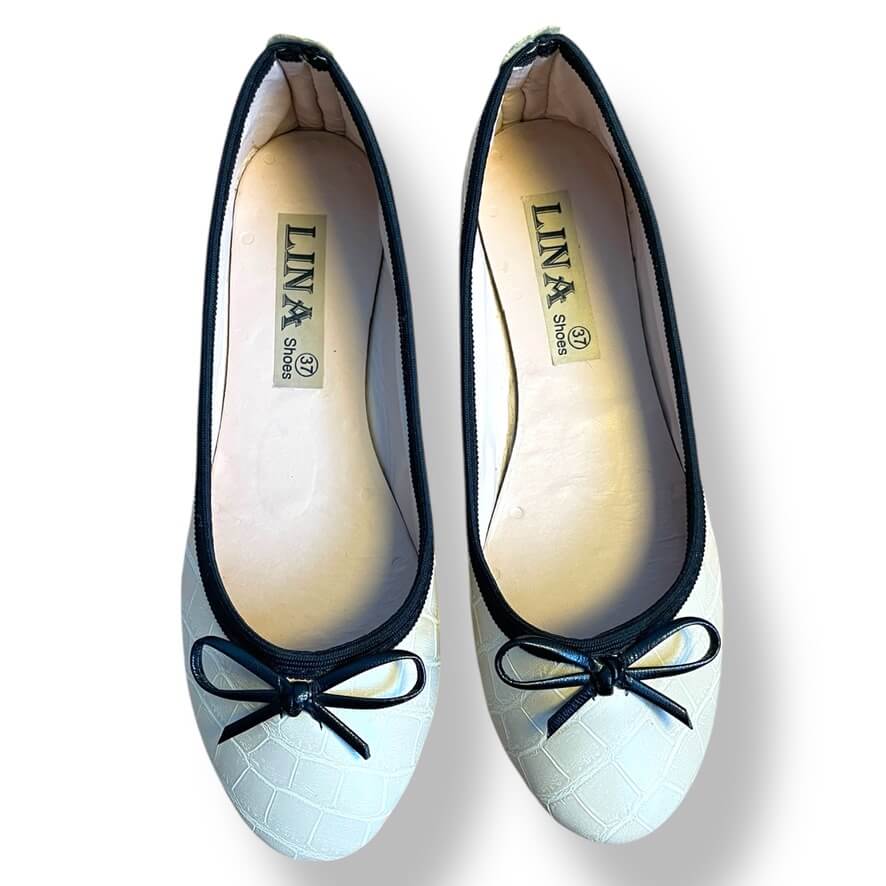 Ballerines beige et noir