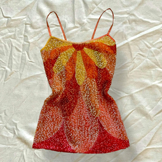Haut long multicolor à sequins