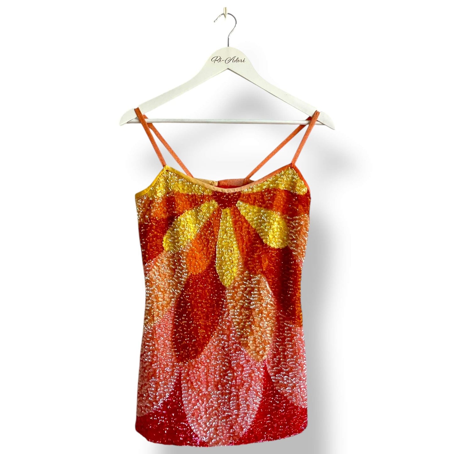 Haut long multicolor à sequins