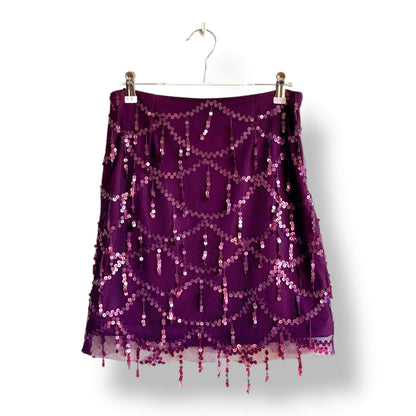 Jupe violette à sequins