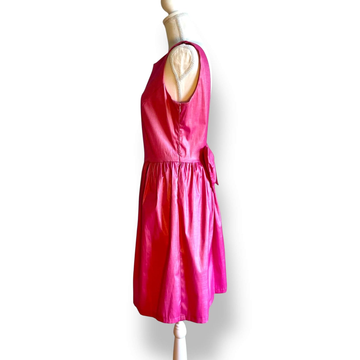 Robe rose dos nu avec nœud