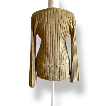 Pull beige coquillages