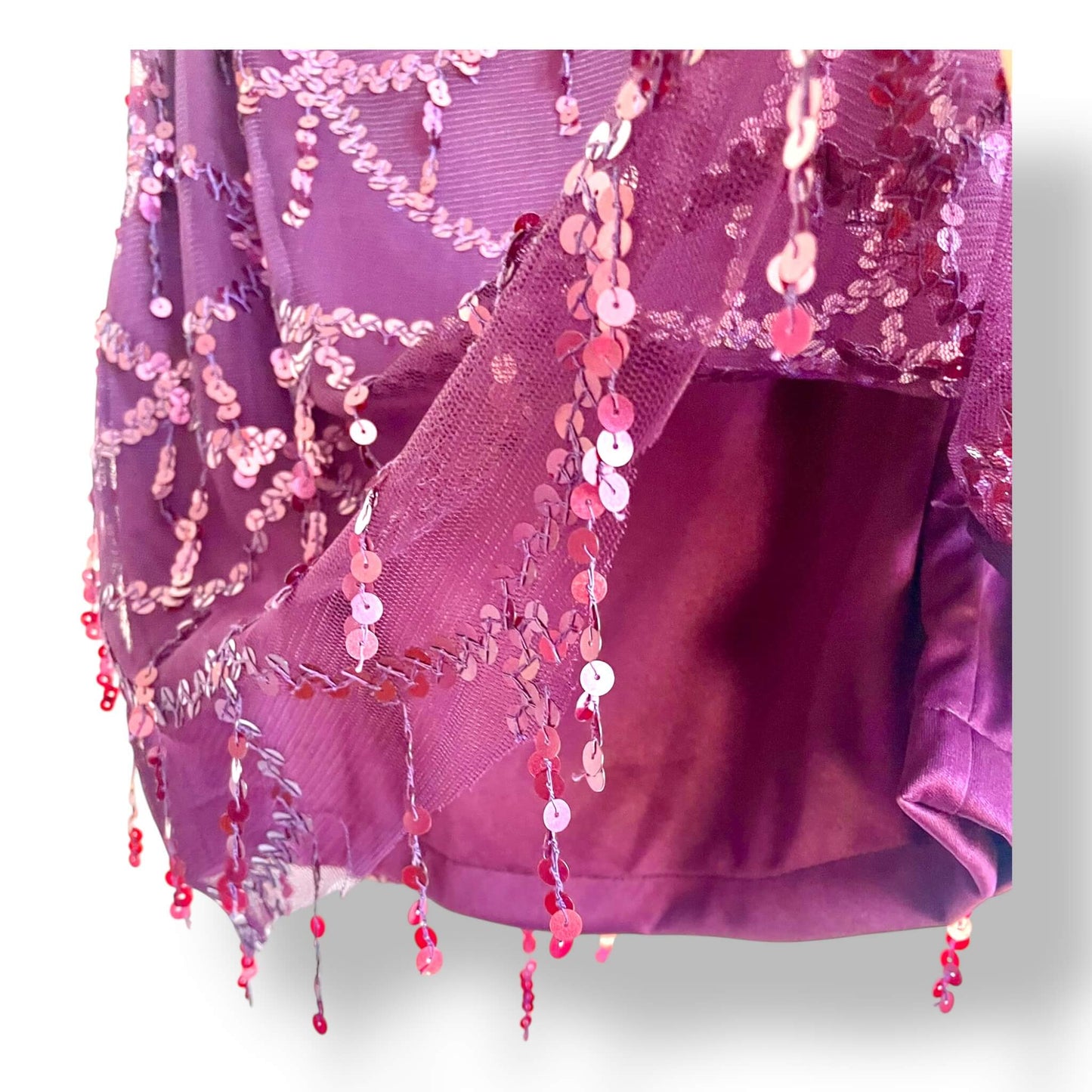 Jupe violette à sequins