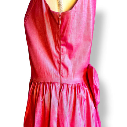 Robe rose dos nu avec nœud