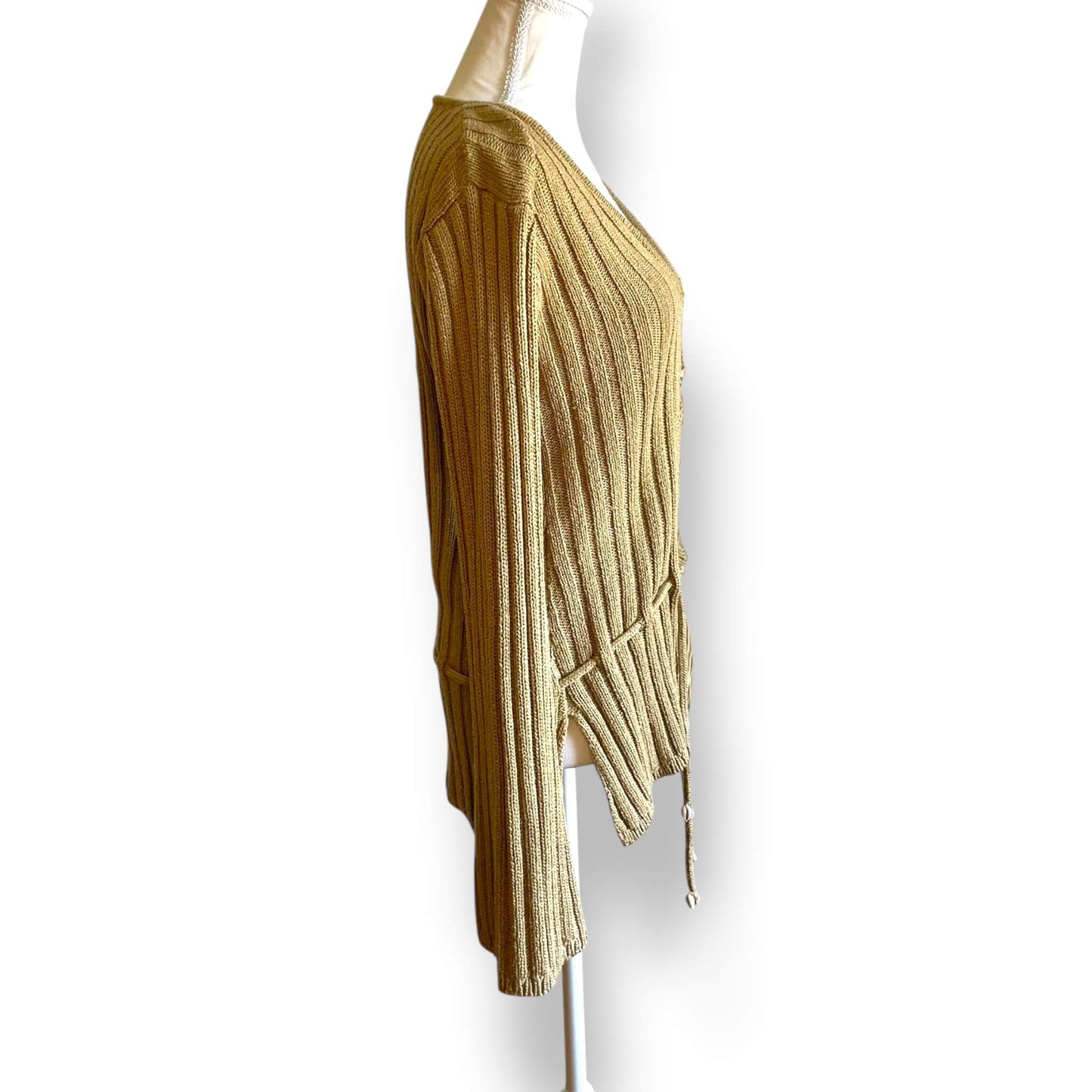 Pull beige coquillages