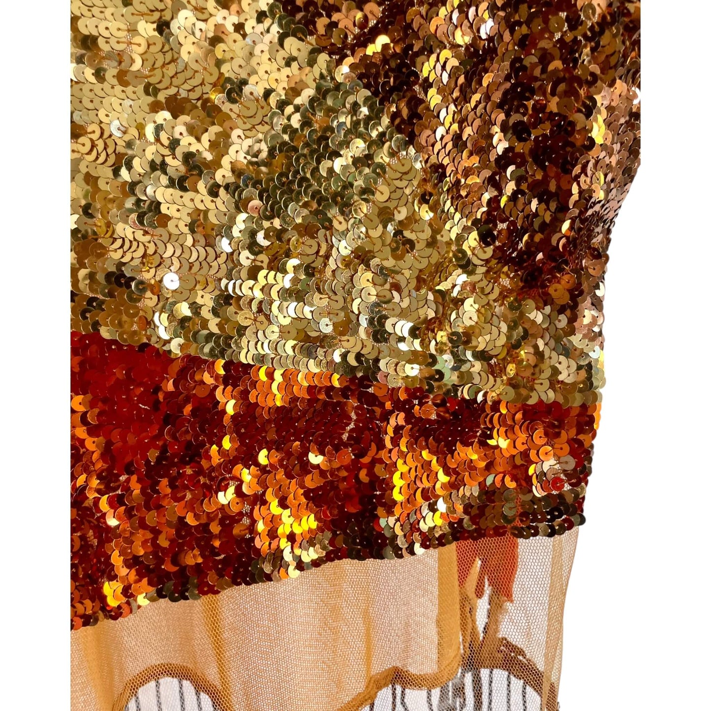 Débardeur orange sequins