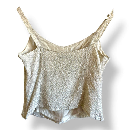 Débardeur blanc à sequins