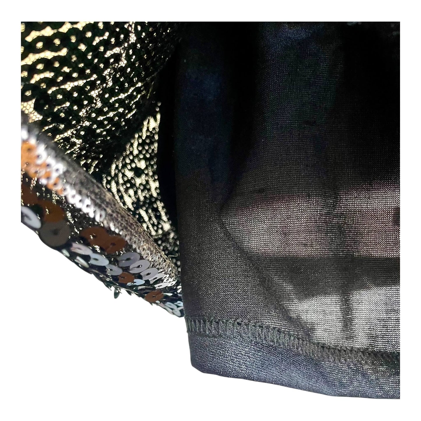 Robe noir à sequins papillons