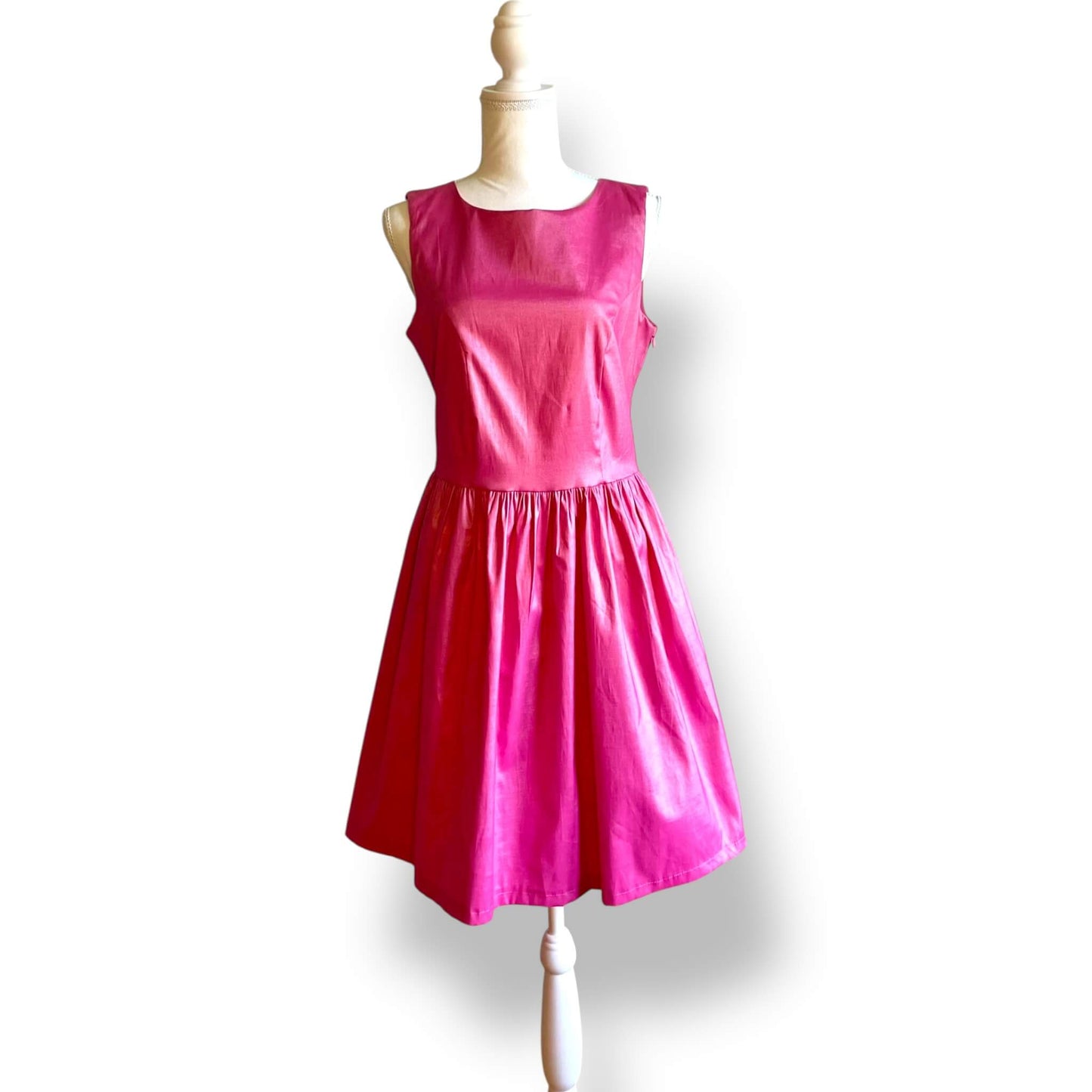 Robe rose dos nu avec nœud