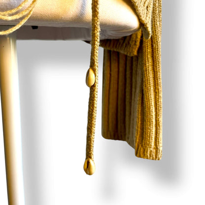 Pull beige coquillages