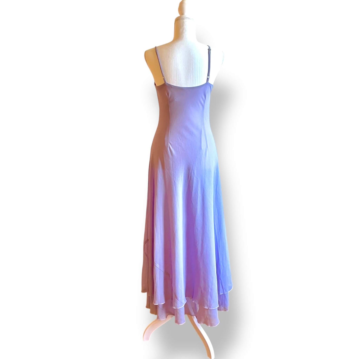 Robe longue violet à sequins