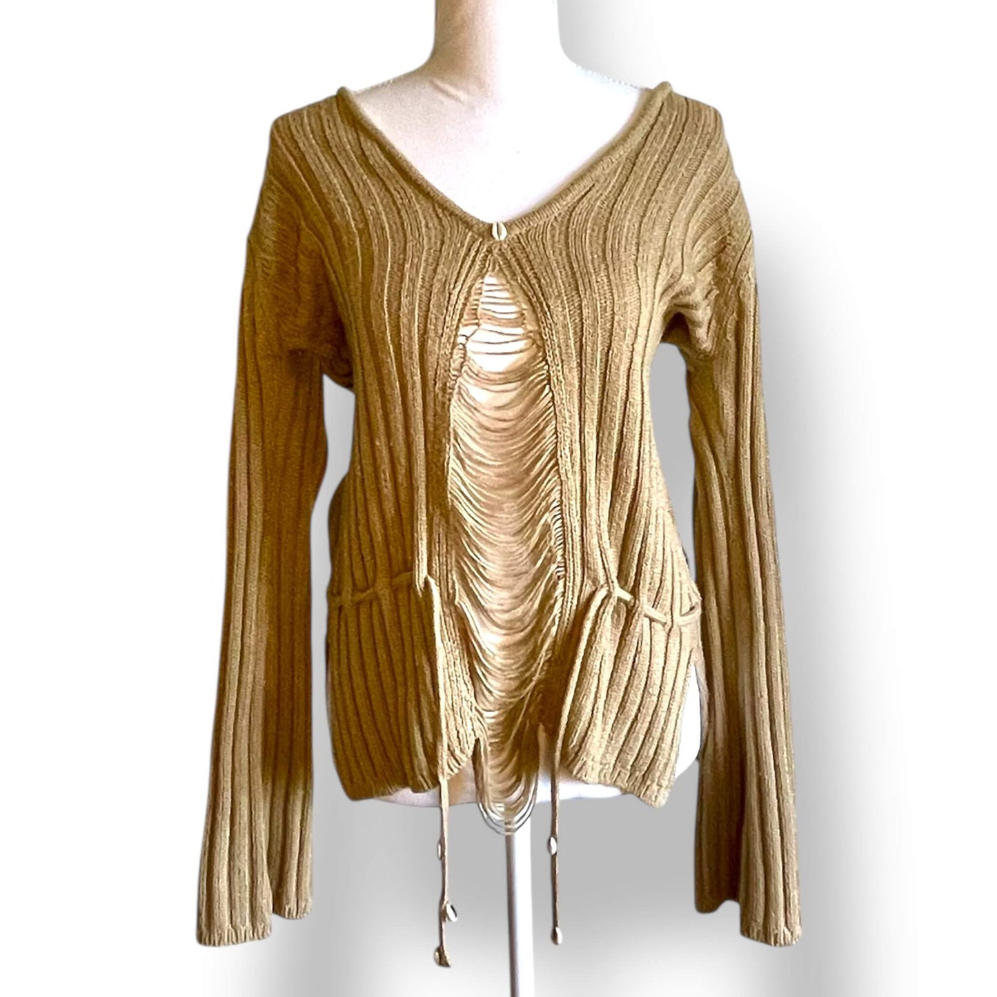 Pull beige coquillages