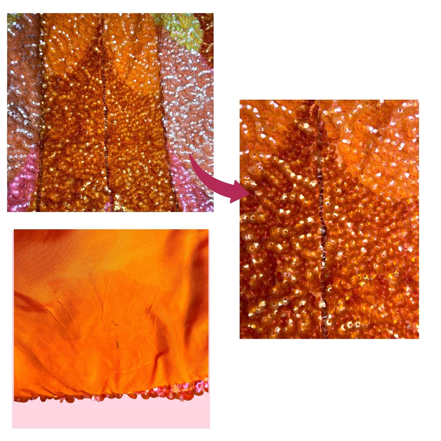 Haut long multicolor à sequins