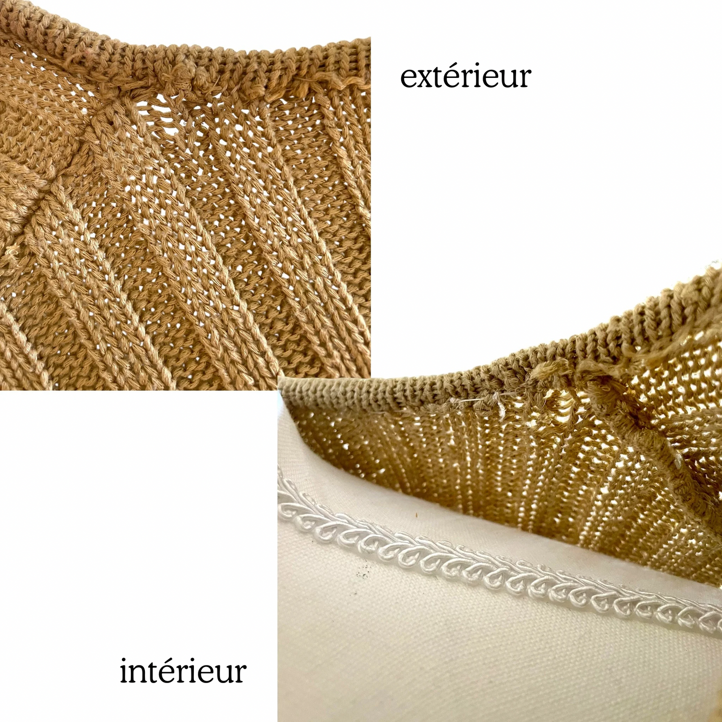 Pull beige coquillages