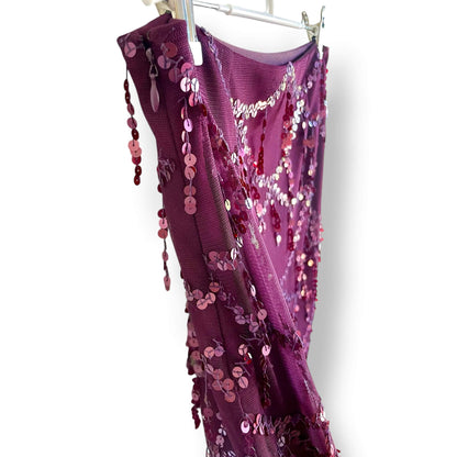 Jupe violette à sequins