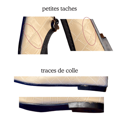 Ballerines beige et noir