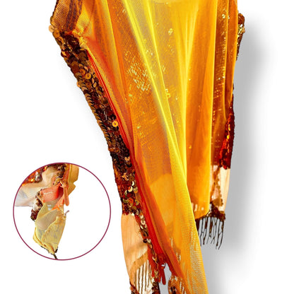 Débardeur orange sequins